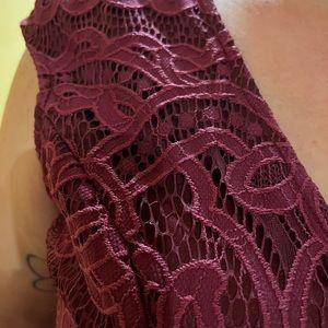 Burgundy dressy casual dress